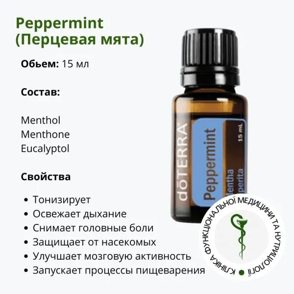 Эфирное Масло Мяты Перечной от ДоТерра | DoTerra Pepermint | 15 мл