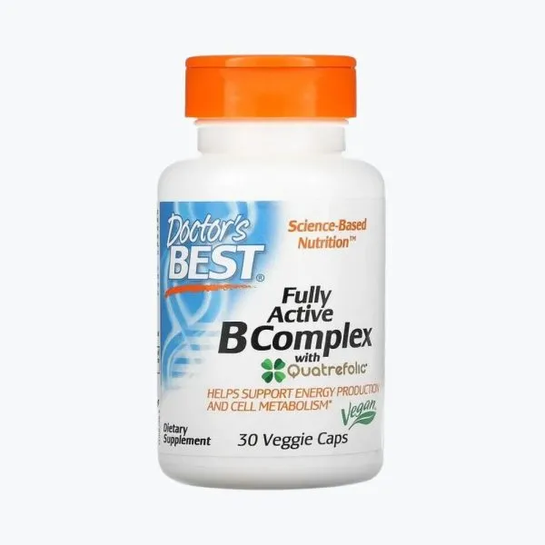 Комплекс активных витаминов группы Б с Quatrefolic | Doctor’s Best Fully Active B Complex