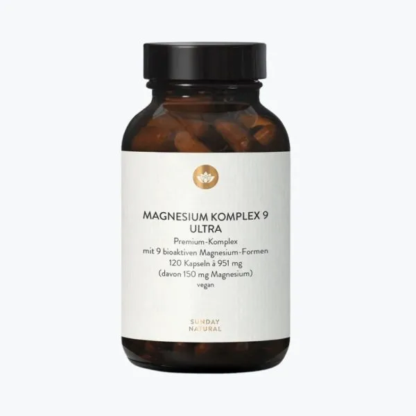 Магній Комплекс 9 УЛЬТРА від Sunday Natural | Magnesium Komplex 9 ULTRA 100mg | 120 капсул