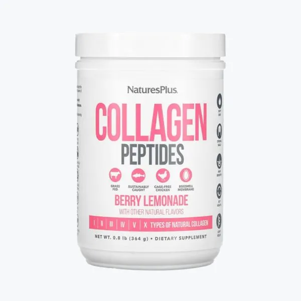 Nature’s Plus Пептиды коллагена ягодный лимонад | Collagen Peptides Berry 364 г