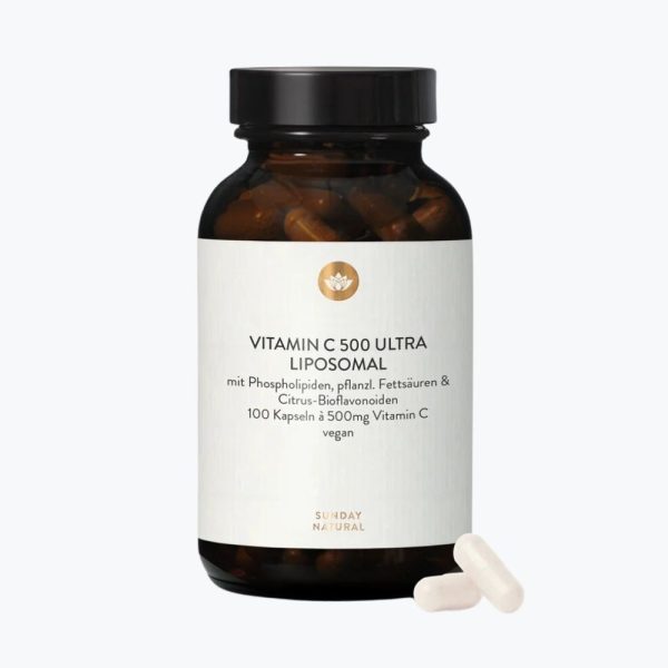 Вітамін С 500 Ultra Liposomal від Sunday Natural – зміцнення імунітету та молодість шкіри | Vitamin C 500 Ultra LS | 100 капсул
