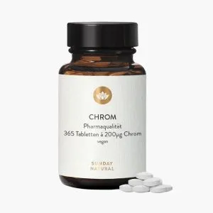 Пиколинат Хрома | Chromium Picolinate 200 µg від Sunday Natural 365 таблеток