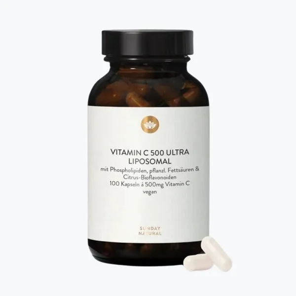 Витамин C 500 Ultra Liposomal от Sunday Natural — укрепление иммунитета и молодость кожи | Vitamin C 500 Ultra LS | 100 капсул