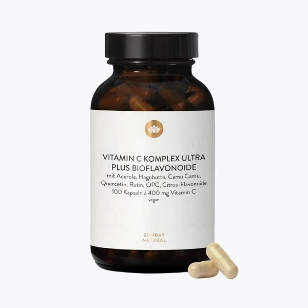 Комплекс витамина С Ultra с биофлавоноидами от Sunday Natural | Vitamin C Komplex Ultra Bioflavonoide | 100 капсул