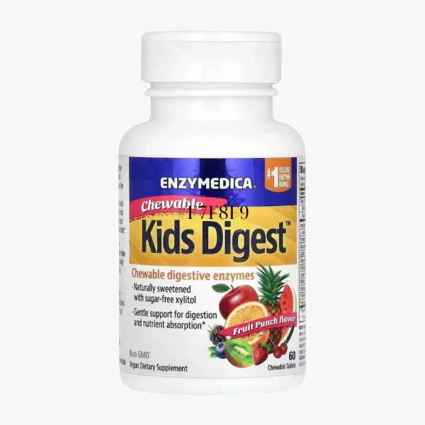 Kids Digest – Пищеварительные ферменты в форме жевательных таблеток от Enzymedica