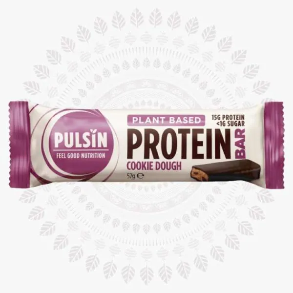 Корисні батончики Pulsin | Протеїновий батончик зі смаком печива, Pulsin, 57 гр