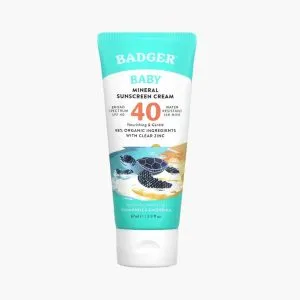 Badger, Минеральный солнцезащитный крем для детей, SPF 40, ромашка и календула, 87 мл