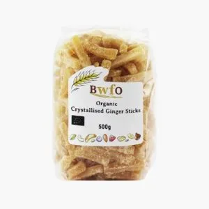 Органические кристаллизованные имбирные палочки | 500 г