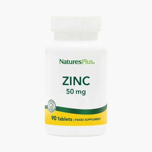 Цинк 50 NaturesPlus для покращення імунної функції та підтримки здоров’я шкіри та волосся | NaturesPlus Zinc 50 mg | 90 таблеток