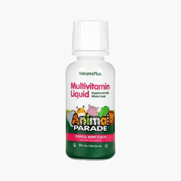 Мультивітаміни для дітей від 2 років | NaturesPlus Animal Parade Multivitamin Liquid, Tropical Berry 236.56 ml