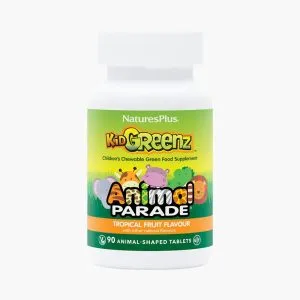 Вітамінний комплекс для дітей | NaturesPlus Animal Parade Kid Greenz Tropical Fruit | 90 таблеток