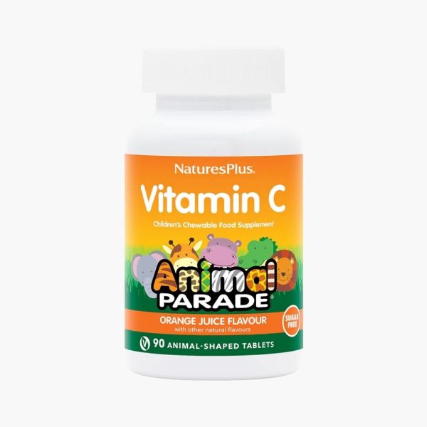 Витамин С таблетки | NaturesPlus для укрепления иммунитета ребенка | Animal Parade Vitamin C Children’s Chewables | 90 капсул