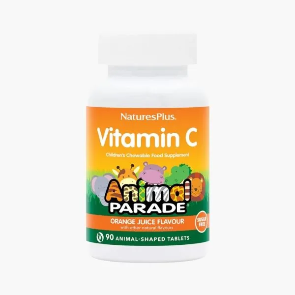 Витамин С таблетки | NaturesPlus для укрепления иммунитета ребенка | Animal Parade Vitamin C Children’s Chewables | 90 капсул