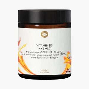 Жувальні дитячі цукерки з вітаміном D3+K2 | Sunday Naturals Vitamin D3+K2 MK7 Kids Gummies 60 шт
