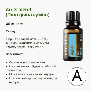 Повітряна суміш від ДоТерра – для здорового повітря у вашому домі | Air-X DoTerra | 15 ml