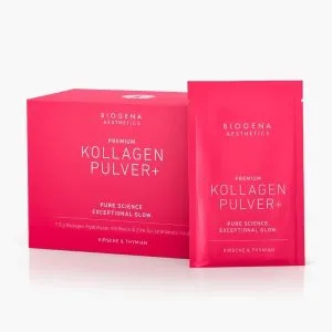 Гидролизованный коллаген Premium Kollagen Pulver – премиальная формула для красоты кожи, волос и ногтей, вкус вишни и розы | Biogena | 15 саше