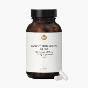 Капсулы Магния Глицинат от Сандей Натурал | Magnesium Glycinate | Sunday Natural 120 капсул