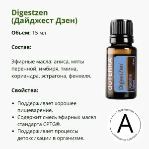 Эфирное масло Дайджест Зен от ДоТерра | DigestZen Digestive Blend DoTerra | 15 ml