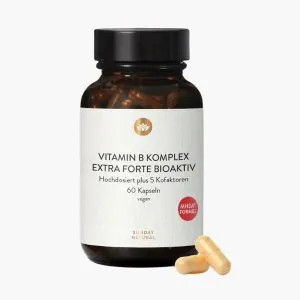 Витамин B-Комплекс Extra Forte от Sunday Natural с биоактивным B12 | Bioactive Vitamin B Complex Extra Forte | 60 капсул
