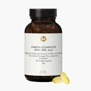 Sunday Natural Omega-3 Complex Vegan — высокодозированный веганский комплекс | Vegan Omega-3 Complex DHA + EPA | 90 капсул