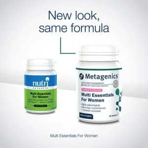 Поливитаминный комплекс для женщин от Metagenics | Multi Essentials For Women Multivitamin | 30 Tablets