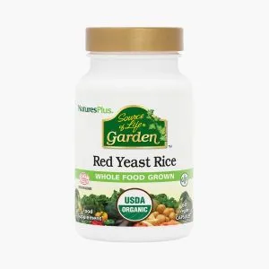 Червоний дріжджовий рис – органічні веганські капсули 600 мг | Source of Life Garden Red Yeast Rice Capsules | 60 капсул