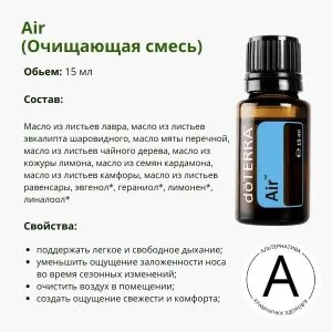 dōTERRA Air – смесь эфирных масел для поддержки дыхательной системы | 15 ml