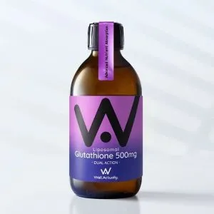 Ліпосомальний глутатіон 500 мг з ароматом чорниці Well.Actually | Liposomal Glutathione Liquid 500mg Blueberry Flavour | 150 мл