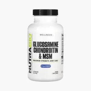 Комплексная поддержка суставов с хондроитин глюкозамин мсм | NutraBio Glucosamine Chondroitin MSM | 120 капсул