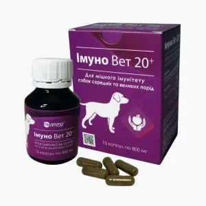 Иммуно Вет 20+ – натуральный фитокомплекс для укрепления иммунитета собак средних и крупных пород