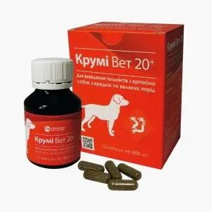 Круми Вет 20+ – фитокомплекс для выведения гельминтов у собак средних и крупных пород