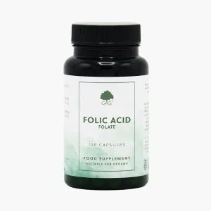 Фолієва кислота для жінок 400 мкг (метильований фолат) | GandG Folic Acid (Folate) | 120 Vegan Capsules
