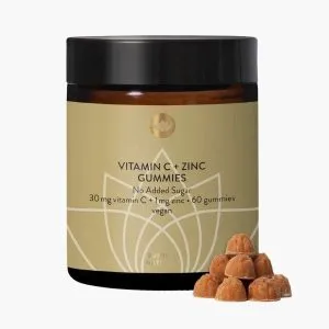 Витамин С + Цинк для детей от Sunday Natural — вкусные и полезные лимонные жвачки | Vitamin C + Zinc Gummies | 60 шт