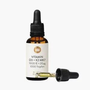 VITAMIN D3 + K2 MK7 all-trans 1.000IE + 20µg от Sunday Natural капли для ежедневной поддержки костей, иммунитета и сердца | 25 ml