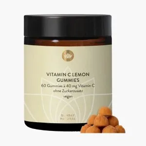 Sunday Natural Vitamin C Lemon Gummies — натуральные веганские жевательные желейки с лимонным вкусом | 60 желейек