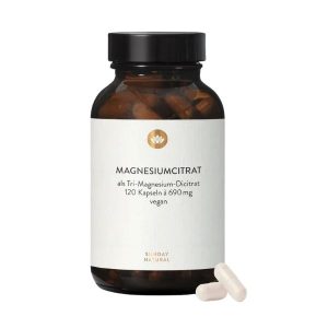 Магний цитрат для поддержания нервной системы и мышц | Sunday Natural Magnesium Citrate | 120 капсул